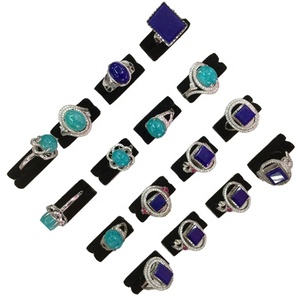 100% naturale <span class=keywords><strong>lapislazzuli</strong></span> 925 <span class=keywords><strong>anello</strong></span> in argento Sterling rendere all'ingrosso - Product Image 1