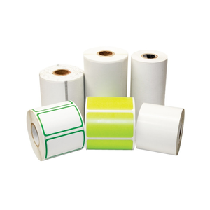 Étiquettes blanches personnalisées en gros, résistantes à l'eau et à la chaleur, pour vin, café, boissons, avec adhésif haute résistance, pour expédition thermique - Product Image 1