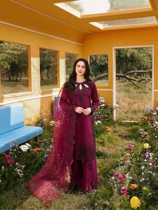 Conjunto de Kurta y Pantalón de Seda Chanderi Pura para Mujer, Diseño de Última Moda, Kurti con Salwar Kameez Estilo Pakistaní, Étnico - Product Image 4
