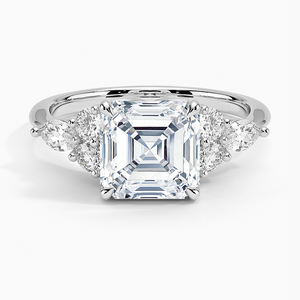 แหวน BOJ รุ่น 043 ทรง Asscher เงินแท้ 925 ประดับเพชร Luxe Nadia และชุบโรเดียม แหวนแต่งงาน 2 กะรัต สี D ความสะอาด VVS1 มอยส์ซาไนต์ รับรองโดย GRA - Product Image 1