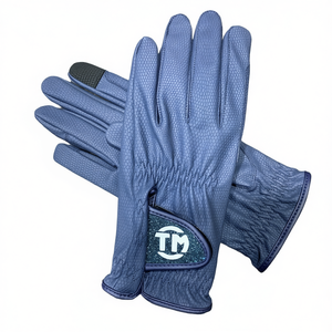 Custom Premium Equestrian Horseback Riding <b>Gloves</b> Breathable Quick Drying UV Protection Hook Loop Closure Digital Synthetic - Product Image 2