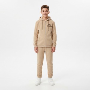 Ensemble survêtement gris à capuche pour filles, sweat-shirt et pantalon à fermeture éclair intégrale avec imprimé « l'aventure vous attend », tenue décontractée pour l'automne - Product Image 4