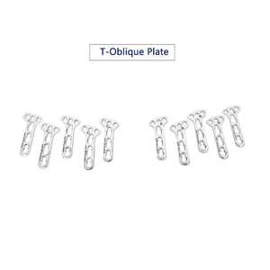 Placa Oblicua Veterinaria T de 3.5mm, Juego de 10 Piezas, 3 Orificios, 5L 5R, Instrumentos Quirúrgicos Ortopédicos de Acero Inoxidable, Placa de Fijación Ósea - Product Image 6