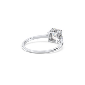 REYES Minimalist CVD HPHT Lab Grown Diamond Everyday Wear Fine Jewelry 14K White Gold Engagement Wedding Gift Rings For Women - Product Image 6