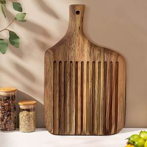 Juego de Tablas de Cortar de Madera Orgánica, Forma Rectangular con Asa, Paquete Combinado, Diseño Minimalista, Tablas de Cortar para Cocina - Product Image 5