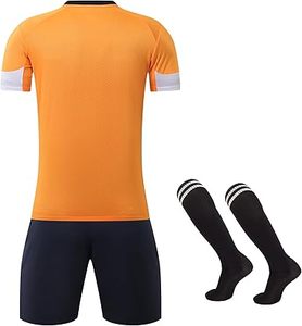 Vêtements de football pour enfants personnalisés en gros, maillots et uniformes de football pour enfants en polyester respirant, uniformes de football pour enfants de qualité supérieure - Product Image 2