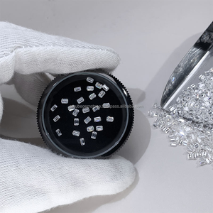 Piedra de corte esmeralda VVS2 de Color blanco E de 1,5 MM a 5 MM, piedra preciosa suelta de diamante Grwon de laboratorio pequeño para hacer joyas - Product Image 2