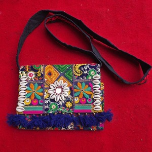 Rangmanch <b>Patchwork</b> Shell Embroidered Clutch <b>Bag</b> Available for Affordable Price from India - Product Image 5