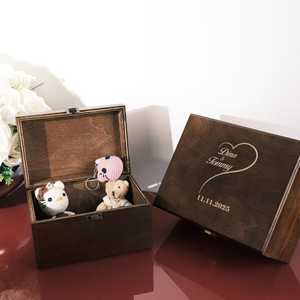 Custom Engraved Handcrafted Classic Design Wooden Jewelry <b>Box</b> Eco-Friendly Case for Wedding Favors Birthday Gifts Premium - Product Image 1