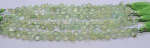 Cuentas facetadas de prehnita natural AAA en forma de corazón de 9 a 10 mm, cuentas de piedras preciosas de prehnita, hilo de 8 pulgadas, forma de corazón facetada de alta calidad - Product Image 5