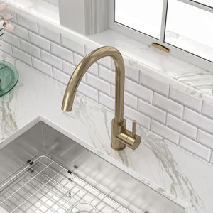 ก๊อกน้ำอ่างล้างจานสีทองแบบก้านเดียว - Product Image 2