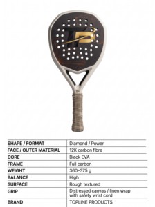 Fabricants de raquettes de paddle personnalisées de haute qualité, nouvelles raquettes de beach tennis en carbone, poignée antidérapante souple, utilisation en extérieur - Product Image 5