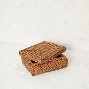 Combo hand-weave rattan box <b>cheap</b> price square storage <b>boxes</b> for jewelry display container - Product Image 4