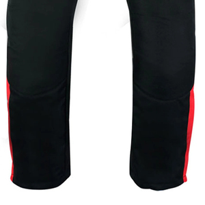 Pantalones de Motocicleta de Cuero Lavado en Negro, Blanco y Rojo, con Bloques de Color, Impermeables, de Secado Rápido, Unisex, para Adultos, 220g, Manga Larga, Otoño - Product Image 4