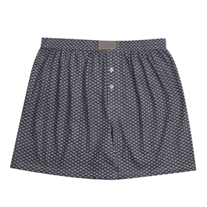 Calzoncillos Boxer para Hombre, Diseño Cuadros Azules Dorados, Algodón Natural, Corte Holgado, Acabado Suave, Duraderos, Venta al Por Mayor - Product Image 2