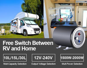 Máy Nước Nóng Rv 15L 25L 200W 10L Máy Nước Nóng Cắm Trại Chạy Điện Vòi Hoa Sen Máy Nước Nóng 12V - Product Image 4