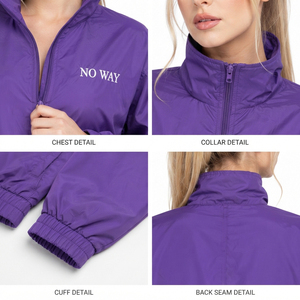 OEM Custom Logo Women Stand Collar Windbreaker <b>Jacket</b> Casual Windproof Hiking <b>Jackets</b> 100% Nylon Quick Dry <b>Ladies</b> Rain <b>Jacket</b> - Product Image 6