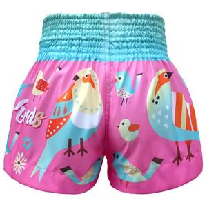 Shorts d'entraînement Muay Thai de haute qualité, shorts de boxe thaïlandaise personnalisés en satin, vêtements de sport légers, OEM - Product Image 4