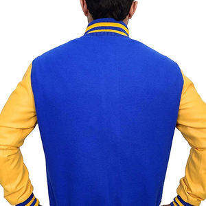 เสื้อแจ็คเก็ตวาร์ซิตี้ฤดูหนาวคุณภาพสูงสำหรับผู้ชาย สไตล์เบสบอล แขนยาว ปักลายตัวอักษร สตรีทแวร์ รับผลิตแบบ OEM บริการปักโลโก้ตามสั่ง - Product Image 5