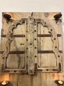 Decoración de Pared de Madera Tallada a Mano Estilo Art Deco con Detalles en Latón para el Hogar - Multifuncional y Duradera para Sala de Estar, Dormitorio, Comedor - Product Image 5