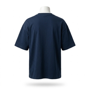 Men's T Shirt <b>Navy</b> Blue Abstract Graphic Print Crew Neck Short Sleeve Oversized Fit Casual Streetwear <b>Tshirt</b> - Product Image 6