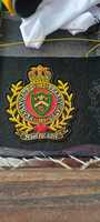 Patch en feutre non tissé noir brodé en 3D avec motif d'aigle doré et d'ancre pour sacs