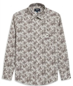 Chemise décontractée à rayures pour homme, double boutonnage, manches longues, col rabattu, respirante, en lin/coton, pour l'été - Product Image 1