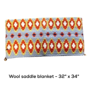 Manta de Silla de Montar Western de Lana 32x34 con Absorción de Impactos y Diseño Navajo Turquesa Antideslizante, Envío Rápido desde EE. UU. con Envío Gratuito - Product Image 4