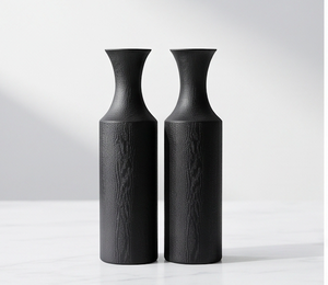 Elegante Florero de Metal Negro para Decoración de Sala de Estar, Dormitorio, Mesa o Entrada - Product Image 1