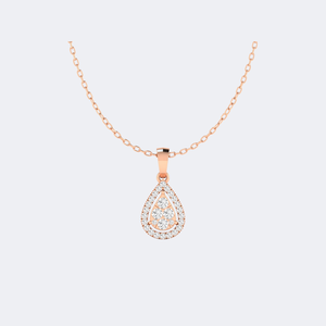 Collar con Colgante de Diamante Cultivado en Laboratorio, Corte Redondo de 0.50CTW, Chapado en Oro de 9K, Certificado IGI, con Halo - Product Image 3