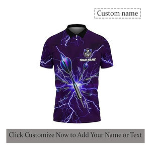 Maillot de fléchettes personnalisé avec motif sur mesure, chemises de fléchettes personnalisées avec poche, polo, maillot de fléchettes entièrement sublimé - Product Image 5