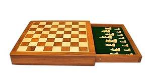 Juego de Ajedrez Cuadrado Hecho a Mano con Tablero de Palisandro Indio Ecológico y Compartimento de Almacenamiento Integrado |   Juego de Mesa de Decoración del Hogar - Product Image 5