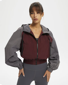 Casual Nylon Sports Tracksuit Custom Windproof Suits <b>Womens</b> Windbreaker <b>Jacket</b> Sets - Product Image 3