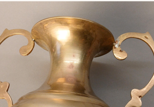 Brass Antique <b>Vase</b> with Handle Shiny Silver Finished Metal Crafted Handmade <b>Vase</b> for Sale Antique Design Hot Selling <b>Vase</b> - Product Image 4