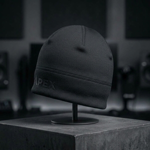 Bonnet technique noir personnalisé en tricot chaud, à revers, pour l'hiver, unisexe, extensible, vente en gros, fabricant - Product Image 4