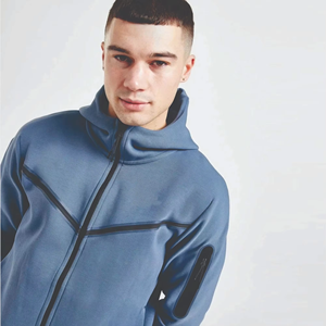 Ensemble de survêtement 2-en-1 personnalisé avec logo OEM pour homme – Veste à capuche et pantalon de jogging respirant pour l'entraînement sportif - Product Image 3