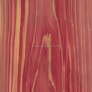 Placage de cèdre japonais teinté rouge haute pression breveté IRODORITAI VC-01-R, texture lisse, coupe en lamelles - Product Image 1