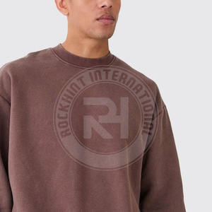 Sudaderas de Verano de Cuello Redondo de Alta Calidad al por Mayor de Fábrica, con Logotipo Personalizado, 100% Algodón Pesado, Hombros Caídos, Transpirables - Product Image 4