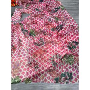 Lehenga Choli de soirée de créateur avec un magnifique imprimé floral, taille 2XL - Product Image 3