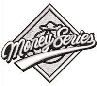 Patch de baseball série Money en PVC 3D gaufré, brodé, en tissu tissé, appliqué à coudre, forme personnalisée, décoratif