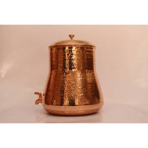Handmade Pure <b>Copper</b> Water Dispenser Hand-Hammered Ayurvedic Matka Pot with Leak-Proof Tap for Health & Wellness Water Storage - Product Image 4