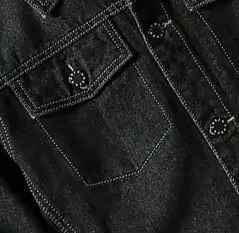 Streetwear Denim Jacket Custom Design Men Ripped <b>Button</b> Front Denim Jeans Jacket - Product Image 4
