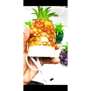 Premium Quality Beautiful Natural Gemstone PINEAPPLE <b>Shape</b> Table LAMP USB Automatic <b>Colour</b> Changing Light Home Decoration - Product Image 3