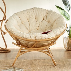 Outdoor papasan <b>chairs</b> comfort design patio accent <b>chair</b> set wholesale rattan <b>cane</b> furniture - Product Image 1