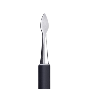 Pousse-cuticules professionnel en acier inoxydable, double extrémité carrée, avec manche antidérapant en caoutchouc noir, spatule grattoir personnalisable - Product Image 4