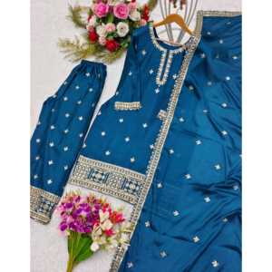 Ensemble haut élégant pour femmes, palazzo et dupatta, pour les occasions spéciales - Product Image 2