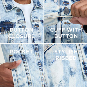 Chaqueta Clásica Estilo Camionero con Tela Resistente y Diseño de Botones en la Parte Delantera para Uso Diario y Estilo Urbano Informal - Product Image 6