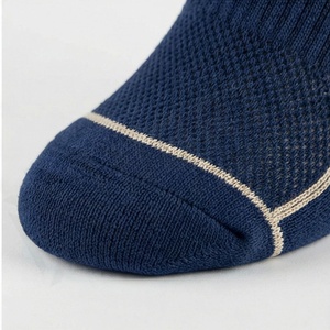 Crew <b>Socks</b> Solid Navy Blue Knitted Breathable Polyester Spandex Adult Casual Daily Wear Autumn Standard Thickness - Product Image 6