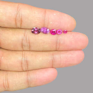 Tourmaline rubellite naturelle, pierres précieuses en vrac, tailles variées, 23 carats au total - Product Image 2