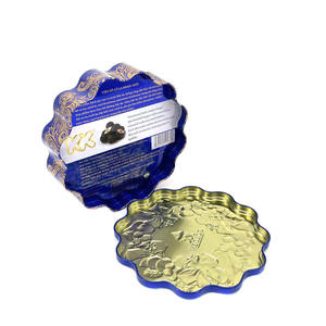 Boîte en métal ronde en stock, boîte en métal personnalisée avec gaufrage, boîte de rangement pour biscuits, conteneur en métal avec couvercle - Product Image 4